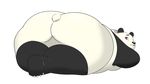 andromaxximus bear big_butt black_fur butt female fur hi_res huge_butt inviting looking_at_viewer mammal nude obese overweight panda purple_eyes rear_view slightly_chubby white_fur 
