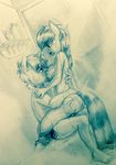  breasts duo earth_pony equine female friendship_is_magic hi_res horn horse male male/female mammal monochrome my_little_pony nipples nude octavia_(mlp) pony rockyhardwood sex shower sketch unicorn 