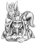  2015 all_fours anal anthro argonian asriel_dreemurr caprine digital_media_(artwork) doggystyle duo feathers from_behind goat greyscale horn looking_at_viewer male male/male mammal monochrome paws reptile sairaks scalie scritt sex simple_background the_elder_scrolls tongue tongue_out undertale video_games white_background 