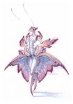  2015 ambiguous_gender antennae anthro arthropod drachenmagier insect mantis orchid_mantis purple_eyes simple_background solo standing thich_thighs white_background 