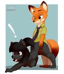  ! all_fours anthro bent_over black_hair breasts canine clothed clothing cum cum_inside cum_leaking disney doggystyle duo female fox from_behind hair half-dressed hi_res kloudmutt male male/female mammal nick_wilde nude open_mouth penetration sex tongue tongue_out zootopia 