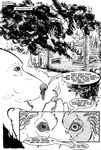  anthro arson black_and_white cabin canine comic crazy_eyes dialogue dog english_text fangs fire forest fur hair heterochromia looking_at_viewer male mammal match monochrome mulefoot open_mouth outside slop smoke solo teeth text tree 