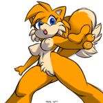  2015 anthro breasts canine crossgender erect_nipples female fox mammal miles_prower nipples nude pussy solo sonic_(series) xylas 