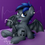  absurd_res balls bat_pony bat_wings cremedelaclop_(artist) cum equine fan_character fangs hi_res horse male mammal membranous_wings my_little_pony penis piercing pony solo wings 