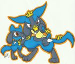  joltic lucario nintendo plain-background pok&eacute;mon riolu video_games waffles-n-ramen 