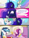  &lt;3 2012 absurd_res bed blue_hair comic dazed-and-wandering english_text equine female feral friendship_is_magic hair hi_res horn mammal multicolored_hair my_little_pony pillow princess_cadance_(mlp) princess_celestia_(mlp) princess_luna_(mlp) shining_armor_(mlp) sleeping text winged_unicorn wings 