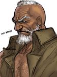  bad_id bad_pixiv_id barret_wallace beard earrings facial_hair final_fantasy final_fantasy_vii jewelry male_focus mustache old older solo white_hair yapo_(croquis_side) 