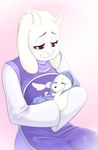  2015 anthro asriel_dreemurr boss_monster caprine clothing fangs female goat male mammal monster mother mother_and_son parent red_eyes skecchiart son toriel undertale video_games young 