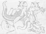  ambiguous_fluids angry anthro female gaping greyscale horn liz lizard looking_up lying mizzyam monochrome multiple_images nude on_back on_front opencanvas pencil_(artwork) presenting raised_tail reptile scalie side_view signature slit smile solo spread_slit the_magic_school_bus traditional_media_(artwork) 