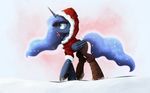  2015 candy candy_cane christmas equine female feral food friendship_is_magic hi_res holidays horn mammal my_little_pony ncmares princess_luna_(mlp) smile solo winged_unicorn wings 