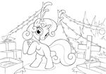  2015 christmas equine female feral friendship_is_magic holidays horn mammal my_little_pony sherwoodwhisper smile solo sweetie_belle_(mlp) unicorn young 