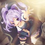  bandages flower_(vocaloid) highres long_hair multicolored_hair purple_eyes purple_hair solo stitches torn_clothes two-tone_hair vocaloid yuzuki_kei 