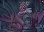  anthro anus barefoot bat breasts digital_media_(artwork) dragon female fur mammal masterploxy nintendo noivern nude patreon pok&eacute;mon pussy sex shiny solo video_games wings 