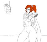  breasts dota elf female humanoid lewdreaper low_res lyralei_the_windranger male not_furry pussy razzil_darkbrew_the_alchemist solo_focus video_games 
