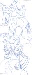  anthro anus big_breasts breasts butt canine digimon digimon_(species) erection female fox fur guilmon looking_at_viewer male mammal noke13 nude penis pussy renamon scalie sex size_difference smile video_games wide_hips 