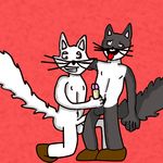  black_fur feline fur invalid_tag male male/male mammal penis snog(artist) white_fur 