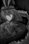  bad_id bad_pixiv_id daigouzi frills greyscale hat monochrome nagae_iku shawl solo touhou 