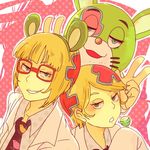  child glasses irabu_ichirou kuuchuu_buranko lowres shota trap trapeze v 