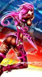  aeues arm_blade ass bad_deviantart_id bad_id blade bodysuit copyright_request from_behind mecha mecha_musume pink_hair power_suit radeon solo sunglasses weapon 
