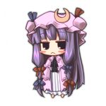  :&lt; blush_stickers chibi hat patchouli_knowledge solo touhou yamino_haruka 