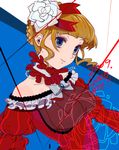  bad_id bad_pixiv_id beatrice blonde_hair blue_eyes choker dress european_clothes flower jewelry necklace new_year solo umineko_no_naku_koro_ni umishima_senbon 