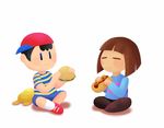 backpack burger cute earthbound_(series) food hot_dog ness_(earthbound) protagonist_(undertale) undertale video_games 
