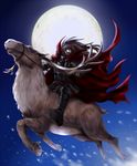  alucard antlers cervine christmas flying hellsing_ultimate holidays horn male mammal moon reindeer vampire 