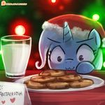  christmas cookie equine female food friendship_is_magic holidays horn horse lumineko mammal milk my_little_pony naughty pony the_great_and_powerful_trixie trixie_(mlp) unicorn 