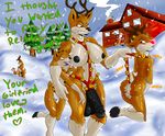  2015 anthro balls butt cervine christmas clothed clothing dickgirl dickgirl/female english_text erection fellatio female girly holidays imminent_sex intersex intersex/female male male/female mammal nude oral penis reindeer santa_claus sex skimpy slashysmiley text 