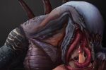  balls evolve_(copyright) fellatio female human interspecies larger_female male male/female mammal monster multi_tongue oral penis saliva sex size_difference smaller_male tinyfaceart tongue video_games wraith_(evolve) 