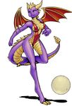  anthro anthrofied bikini breasts clothing crossgender dragon horn luigiix purple_skin sling_bikini spyro spyro_the_dragon swimsuit video_games wings 