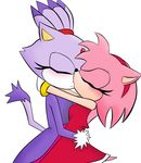  amy_rose anthro blaze_the_cat blush cat duo eyes_closed feline female female/female fur hedgehog hug kissing mammal pink_fur simple_background sonic_(series) twilishady white_background 