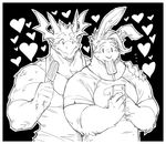  clothing couple dragon food kokuhane lagomorph love male male/male mammal muscular popsicle rabbit rg01 rg02 undertale video_games 