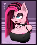  &lt;3 anthro areola big_breasts breasts cleavage clothed clothing earth_pony equine erect_nipples female friendship_is_magic horse huge_breasts mammal my_little_pony nipple_bulge nipples pinkamena_(mlp) pinkie_pie_(mlp) pony solo sparkler99 