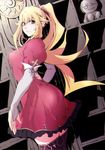  araragi_koyomi blonde_hair character_doll doll elbow_gloves gesugesu_ahoaho gloves kiss-shot_acerola-orion_heart-under-blade long_hair monogatari_(series) ponytail yellow_eyes 