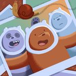  adventure_time bear gastropod grizzly_(character) grizzly_bear group hi_res ice_bear male mammal panda panda_(character) polar_bear snail unknown_artist we_bare_bears 