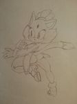  anthro argento blaze_the_cat butt cat feline female hi_res mammal simple_background sketch solo sonic_(series) traditional_media_(artwork) 