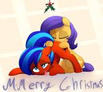  2015 ahegao ass_up blue_eyes christmas cutie_mark duo equine eyes_closed fan_character female female/female feral hair holidays mammal mcsweezy mistletoe multicolored_hair my_little_pony oral pegasus plant purple_hair raised_tail tongue tongue_out two_tone_hair wings 