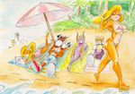  aku_aku beach bikini blush clothing coco_bandicoot crash_bandicoot crash_bandicoot_(series) dragon feline mammal pervert rayman rayman_(series) seaside spyro spyro_the_dragon swimsuit tawna_bandicoot tiger video_games 