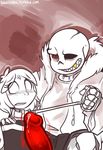  erection female human kayla-na male mammal penis protagonist_(undertale) sans_(undertale) underfell undertale video_games 