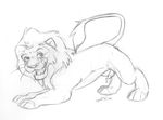  chris_mckinley disney erection feline feral lion male mammal penis simba sketch solo the_lion_king 