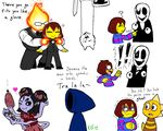  animated_skeleton arachnid arthropod bone canine clothing dog elemental english_text fire_elemental gaster greater_dog grillby human kgn-000_(artist) mammal monster monster_kid muffet protagonist_(undertale) skeleton spider text undead undertale video_games 