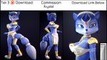  3d_(artwork) breasts canine cgi digital_media_(artwork) endless_(artist) female fox krystal mammal nintendo star_fox video_games 