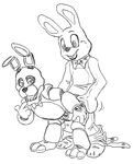  anal bonnie clothing five_nights_at_freddy&#039;s male male/male monochrome pants silent_hill unknown_artist video_games 