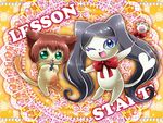  1girl cat cokata commentary_request go!_princess_precure kuroro_(go!_princess_precure) long_hair miss_siamour precure twintails wand 
