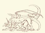 all_fours ambiguous_gender better_version_at_source claws cum cum_on_body dragon duo feral feral_on_feral flight_rising four_eyes from_behind gahraazel male mirror_dragon orgasm sex simple_background sketch tongue tongue_out white_background wings 