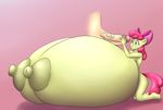  2015 absurd_res anthro apple_bloom_(mlp) areola big_areola big_breasts breasts earth_pony equine erect_nipples erection female friendship_is_magic handjob hi_res horse huge_breasts human hyper hyper_breasts hyperstorm_h male mammal marauder6272 my_little_pony nipples penis pony sex 