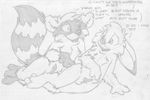  anthro arguing arm_support barefoot buckteeth cub cute_fangs dialogue duo english_text erection eye_contact greyscale jake_cottontail lagomorph lying male male/male mammal mitch_(mizzyam) mizzyam monochrome nervous nude on_side open_mouth pencil_(artwork) penis rabbit raccoon raccoon_penis sheath tapering_penis teeth text traditional_media_(artwork) young 
