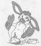  after_sex anatomically_correct balls buckteeth cum erection front_view greyscale holding_legs lagomorph looking_at_viewer male mammal messy mizzyam monochrome now_serving pencil_(artwork) penis rabbit reclining semi-anthro sheath sign sitting small_penis solo spotted_bunny tapering_penis teeth traditional_media_(artwork) 
