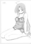  asia_argento babydoll blush bow bow_panties breasts greyscale high_school_dxd highres lace lace-trimmed_panties lingerie long_hair medium_breasts monochrome open_mouth panties solo underwear underwear_only 